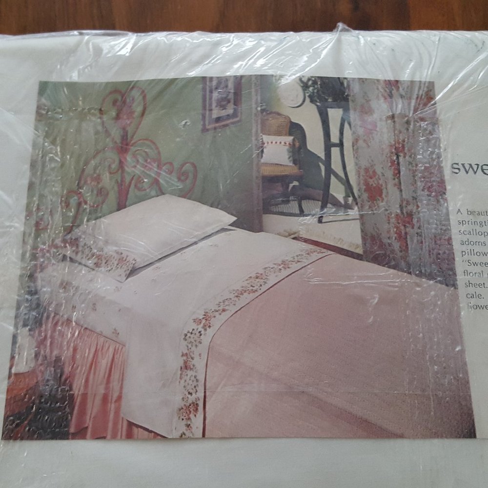 Vintage Flat Sheet Pequot Fine Combed Percale Sweetheart Rose*1 FLAT SHE… - Picture 4 of 8